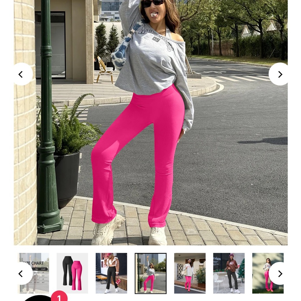 Women's Pink flare leggings